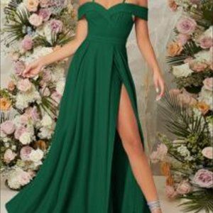 Emerald green dress